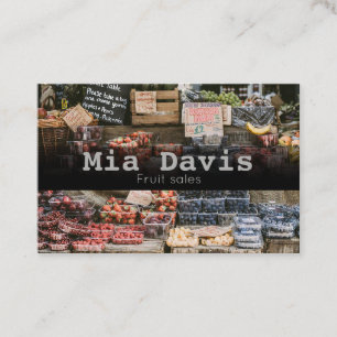 Farmer fruit sales business card