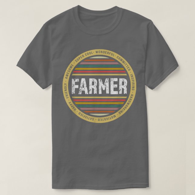 Farmer  Funny Profession Birthday  T-Shirt (Design Front)