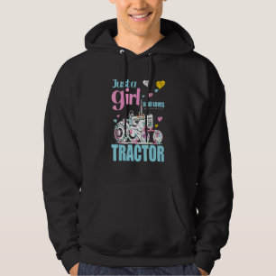 Farmer Girl Love Tractor Apparel Hoodie