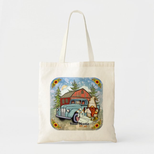 Farmer Gnome Tote Bag (Front)