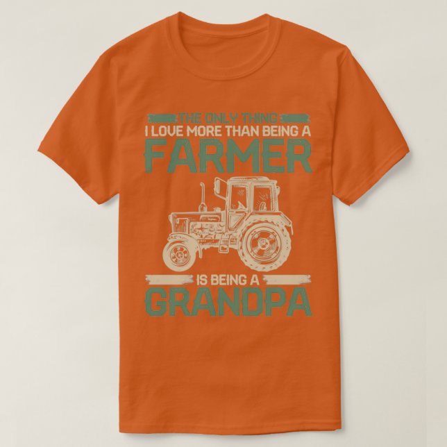 Farmer Grandpa Tractor Vintage  T-Shirt (Design Front)