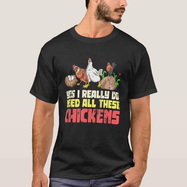 Farmer Idea Rooster Hen Chick Chicken T-Shirt (Front)