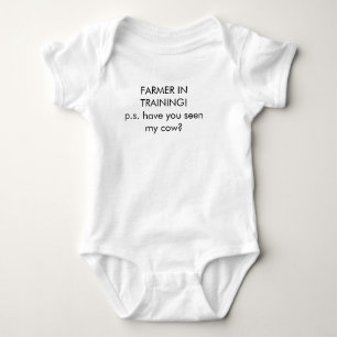 Farmer in training shirt(baby) baby bodysuit