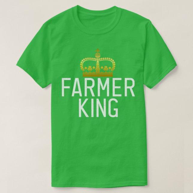 Farmer King Farm Lover Farming  T-Shirt (Design Front)