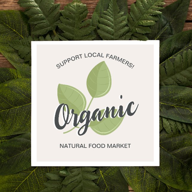 FARMER LOCAL MARKET ORGANIC FOOD SIMPLE SQUARE BUSINESS CARD (Creator Uploaded)