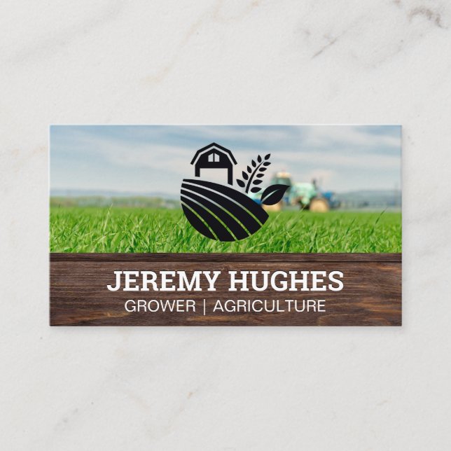 Farmer Logo | Agriculture | Grower Business Card (Front)