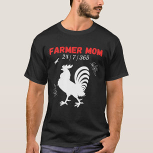 Farmer Mum Chicken Lady Country T-Shirt