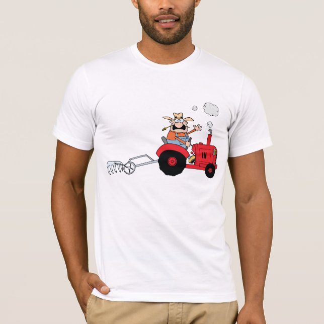 Farmer On A Tractor Mens T-Shirt (Front)