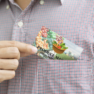 Farmer on Tractor Grocery Store Produce Stand Business Card