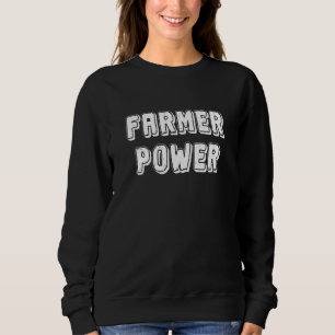 Farmer Power Graphic Cow Farmer Agriculture Tracto Sweatshirt