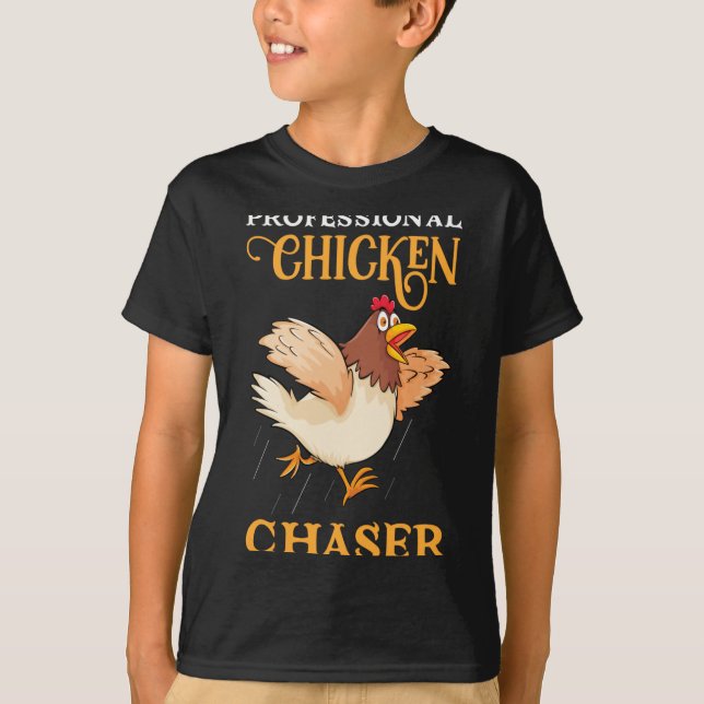 Farmer Professional Chicken Chaser Farming T-Shirt (Front)