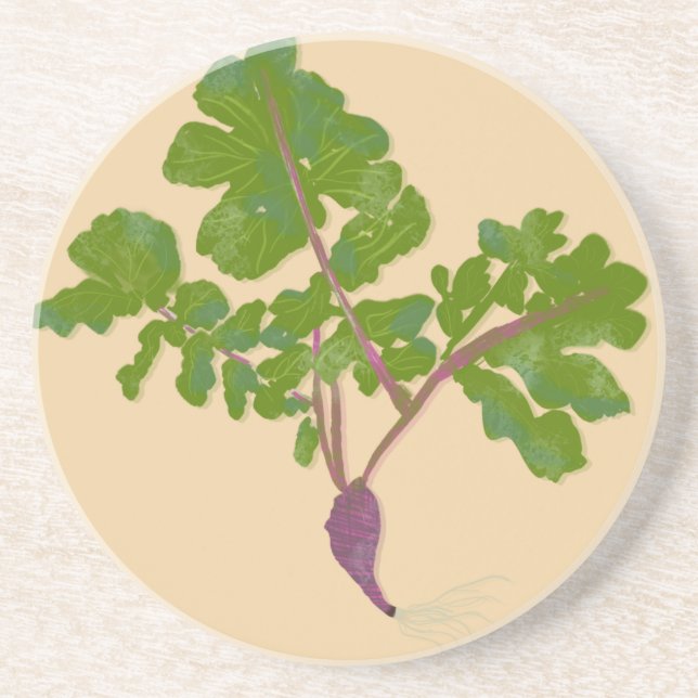 Farmer Radish Turnips Plants Gardening    Coaster (Front)
