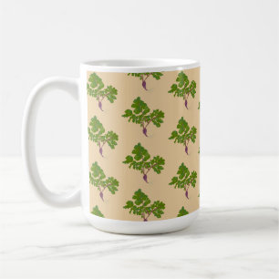 Farmer Radish Turnips Plants Gardening Pattern  Coffee Mug