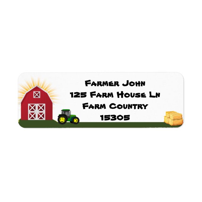 Farmer Return Address (Front)