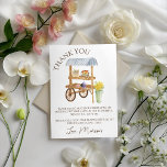 Farmer’s Market Thank You Card<br><div class="desc">Send a heartfelt note of gratitude with this charming Farmer’s Market thank you card! Featuring a rustic watercolor flower cart with blooms and greenery, this design perfectly complements any garden, farmhouse, or outdoor-themed first birthday celebration. Ideal for thanking guests for their love, gifts, and support after your little one’s special...</div>