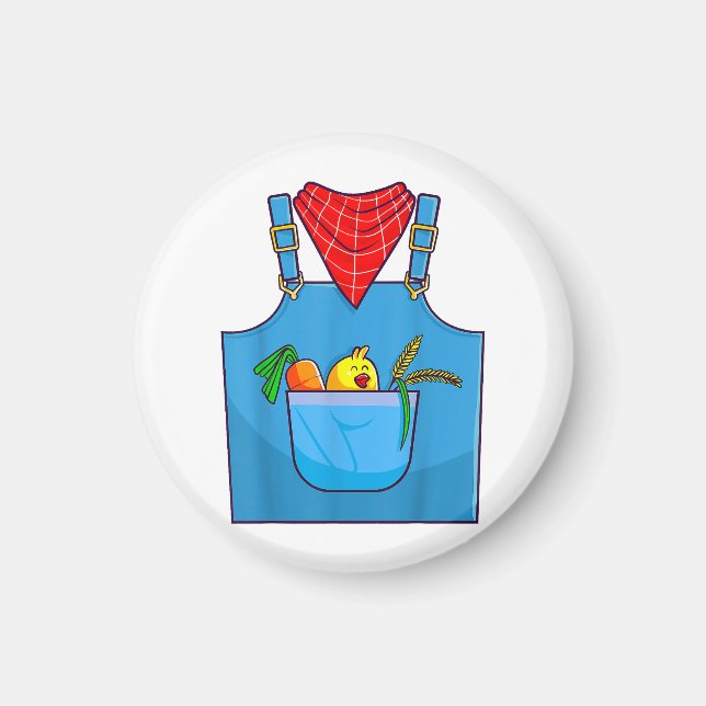 Farmer Simple Cute Farm  Magnet (Front)