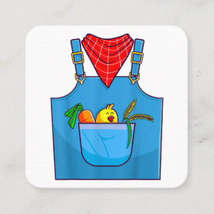 Farmer Simple Cute Farm Square Business Card