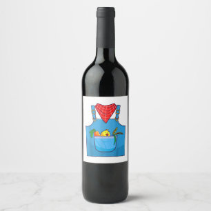 Farmer Simple Cute Farm  Wine Label