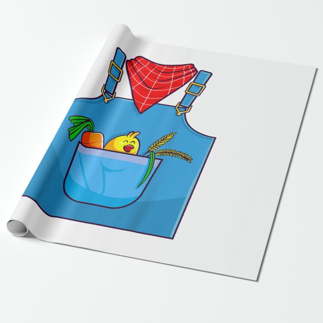 Farmer Simple Cute Farm  Wrapping Paper (Unrolled)