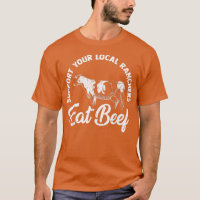 Farmer Support Your Local Ranchers Eat Beef Cattle