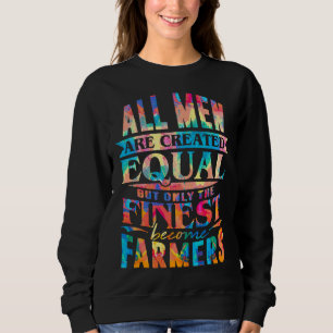 Farmer Tractor Farm Cow Chicken Painting Sweatshirt
