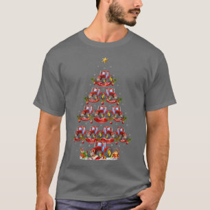 Farmer Tractor Xmas Lighting Santa Tractor Christm T-Shirt