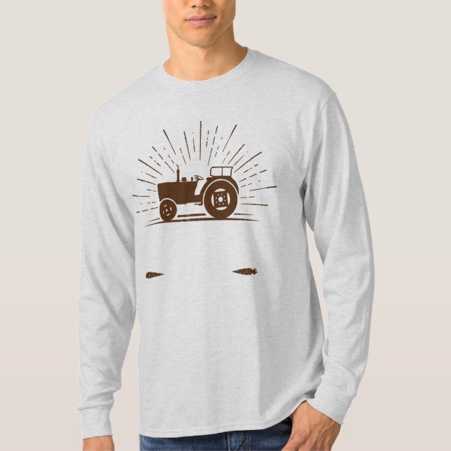 Farmer truckter grey and black Basic Long Sleeve T-Shirt (Front)