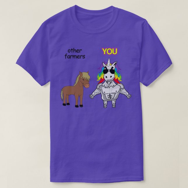 Farmer Unicorn 1  T-Shirt (Design Front)