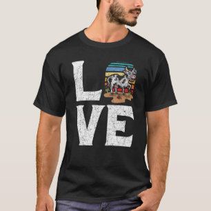 Farmer Valentines Day Idea Farm Animal Cow T-Shirt