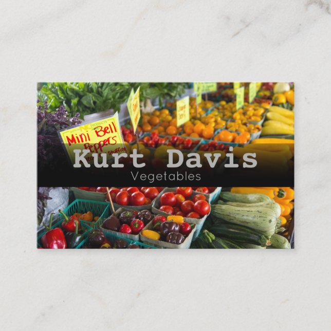 Farmer vegetables sales business card (Front)