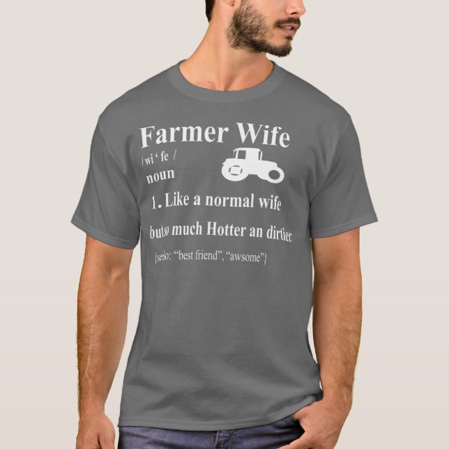 Farmer Wife Shirt For Woman - Vintage Farming (Front)