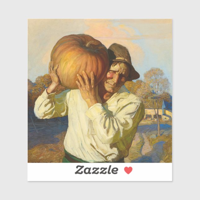 Farmer with Pumpkin by Newell Convers Wyeth (Sheet)
