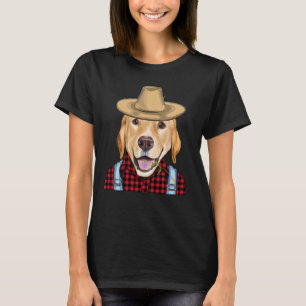 Farmer Yellow Labrador Retriever Farming Dog T-Shirt