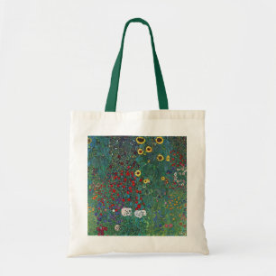 Farmergarden w Sunflower by Klimt, Vintage Flowers Tote Bag