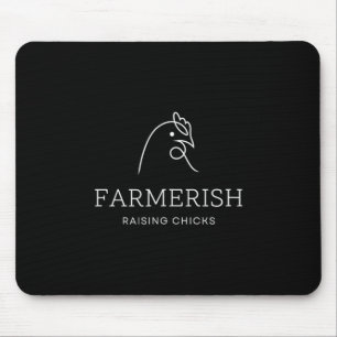 Farmerish Chickens Farmer Roosters Mousepad