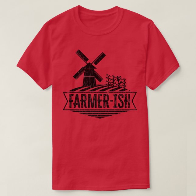 Farmerish Funny Farming Farmer Tractor Animals Gra T-Shirt (Design Front)