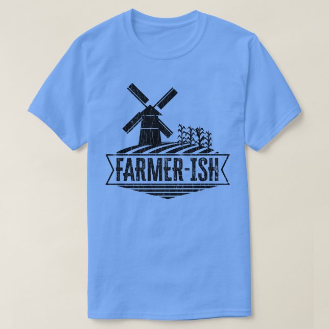 Farmerish Funny Farming Farmer Tractor Animals Gra T-Shirt (Design Front)