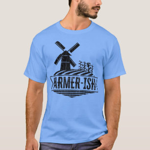 Farmerish Funny Farming Farmer Tractor Animals Gra T-Shirt