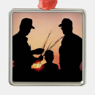 Farmers and Sunset Metal Tree Decoration