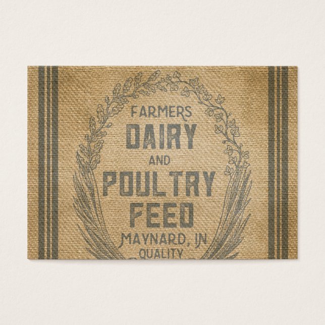 Farmers Dairy Poultry Feed Sack Burlap (Front)