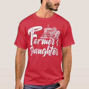 Farmers Daughter Farm Girl Tractor Lover T-Shirt