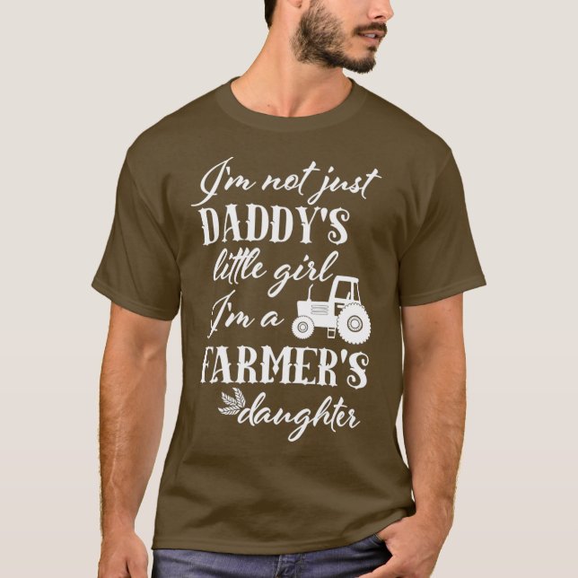 Farmers Daughter T Shirt  Daddys Little Girl (Front)