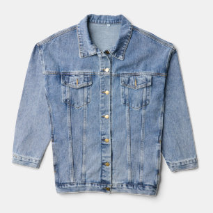 Farmers feed the buffalo rice bran. Denim Jacket
