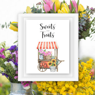 farmers flower baby shower - sweets and treats poster