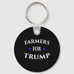 Farmers For Trump Farm Ranch Tractor Heartland Cou Key Ring