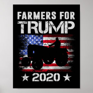 Farmers For Trump Farmers Usa Flag Lover Gifts Poster