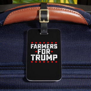 Farmers for Trump Presidential Election Vintage Luggage Tag