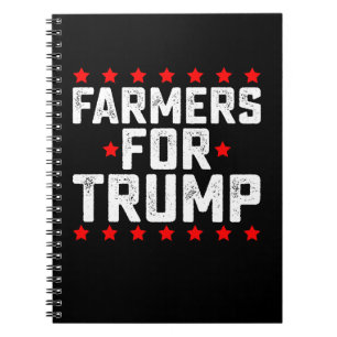 Farmers for Trump Presidential Election Vintage Notebook