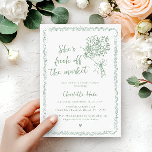 Farmers Fresh off the Market Bridal Shower Invitation