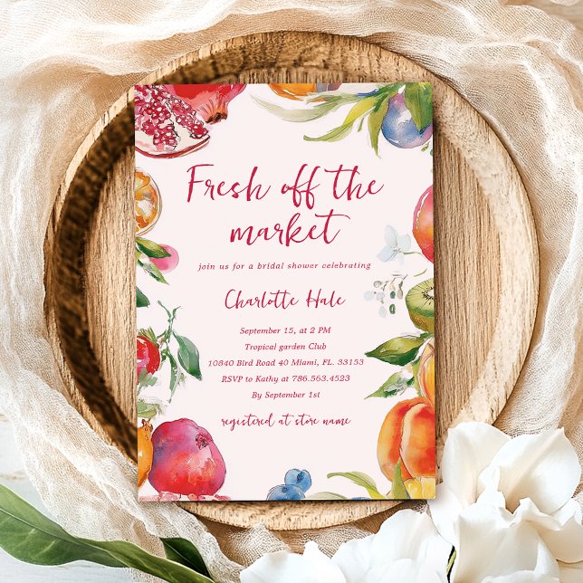 Farmers Fresh off The Market Bridal Shower Invitation (Creator Uploaded)